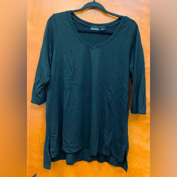 4 for $20 Tahari 3/4 sleeve top black size 1X - Picture 1 of 6